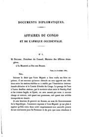 Tapa de Documents diplomatiques: Affaires du Congo et de l'Afrique Occidentale. [16 ..
