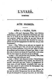 Tapa de L'avare: Comédie
