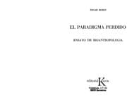 Tapa de Paradigma Perdido, El