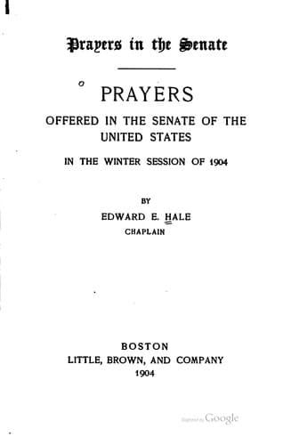 Tapa de Prayers in the Senate