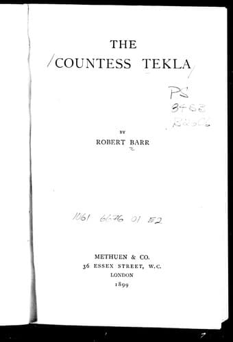 Tapa de The Countess Tekla