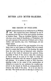 Tapa de Myths and Myth-makers: Old Tales and Superstitions Interpreted by ..