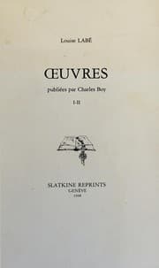 Tapa de Œuvres [de] Louise Labé