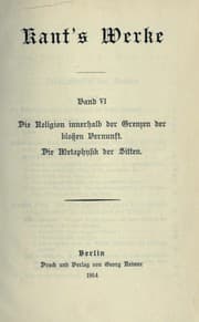 Tapa de Kant's gesammelte Schriften