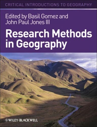 Tapa de Research methods in geography