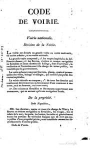 Tapa de Code de la voirie, ou, Recueil des lois et reglemens anciens et nouveaux, et des instructions ..