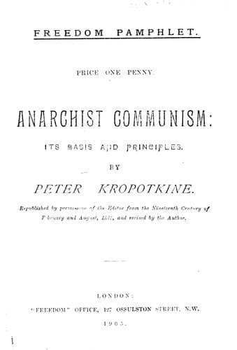 Tapa de Anarchist communism, its basis and principles