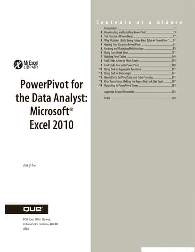 Tapa de PowerPivot for the data analyst