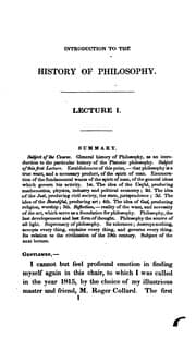 Tapa de Introduction to the History of Philosophy