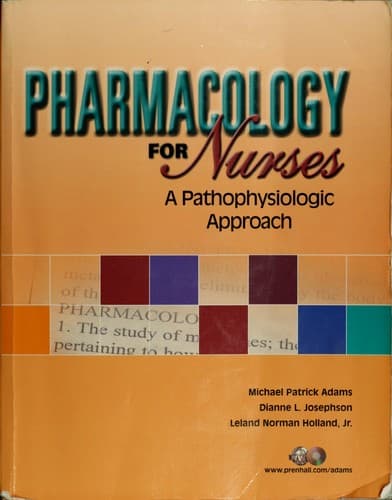 Tapa de Pharmacology for nurses