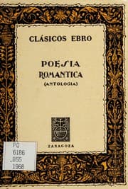 Tapa de Poesía romántica, antología. --