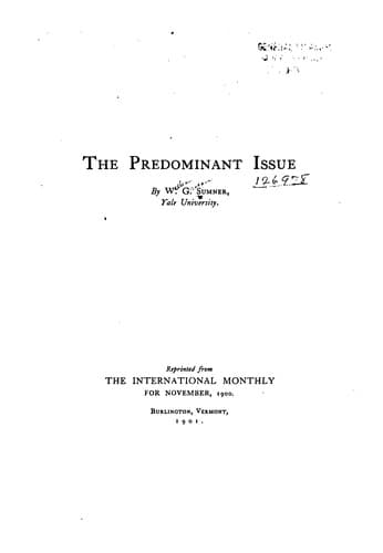 Tapa de The Predominant Issue