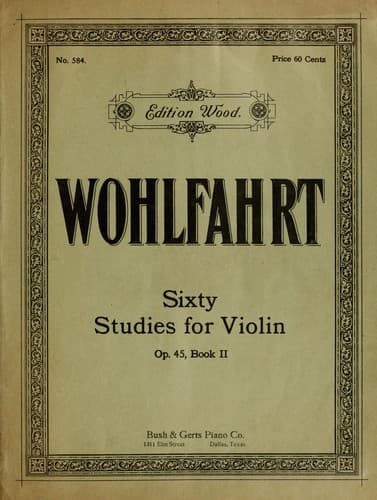 Tapa de Sixty studies for violin, op. 45