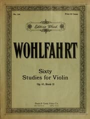 Tapa de Sixty studies for violin, op. 45