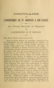 Tapa de Circulaire de Monseigneur Tache a L'occasion du quatrieme centenaire de la decouverte de l'Amerique