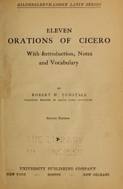 Tapa de Eleven orations of Cicero