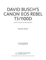 Tapa de David Busch's Canon EOS Rebel T3/1100d