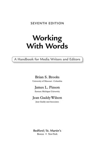 Tapa de Working with words
