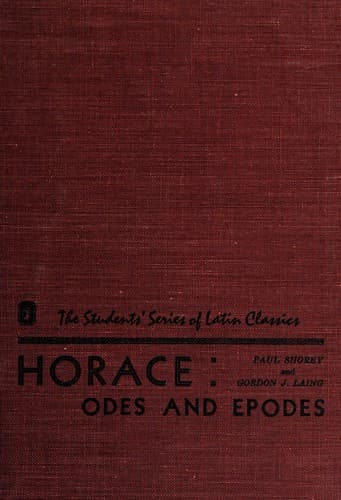 Tapa de Odes and Epodes