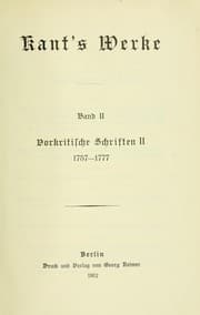 Tapa de Kant's gesammelte Schriften