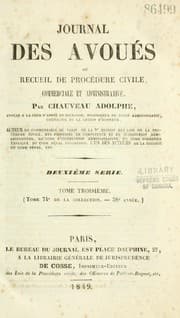 Tapa de Journal des avoués