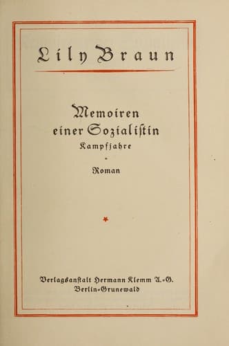 Tapa de Memoiren einer Sozialistin