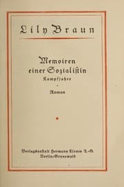 Tapa de Memoiren einer Sozialistin