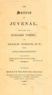 Tapa de The satires of Juvenal