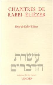 Tapa de Chapitres de rabbi Eliézer