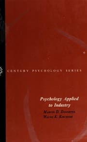 Tapa de Psychology applied to industry