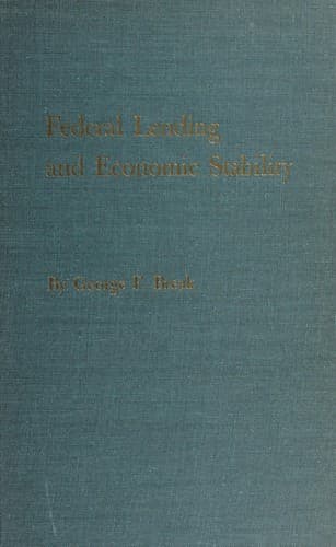 Tapa de Federal lending and economic stability