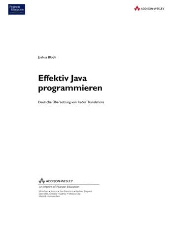 Tapa de Effektiv Java programmieren
