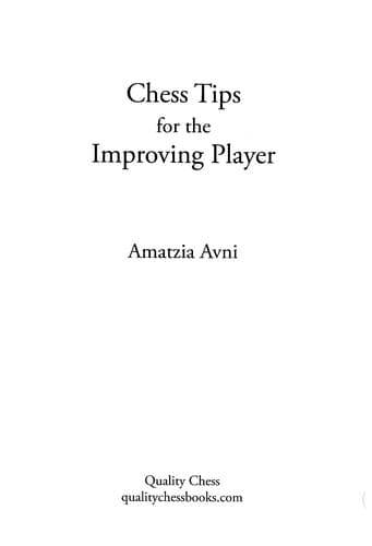 Tapa de Chess tips for the improving player