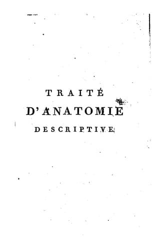 Tapa de Traité d'anatomie descriptive