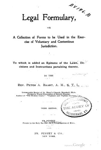 Tapa de Legal formulary