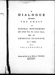 Tapa de A dialogue between the ghost of General Montgomery and an American delegate