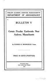 Tapa de Certain peculiar earthworks near Andover, Massachusetts