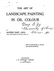 Tapa de The Art of Landscape Painting in Oil Colour