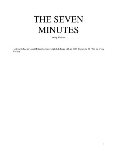 Tapa de The seven minutes