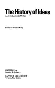 Tapa de The History of Ideas