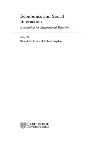 Tapa de Economics and social interaction