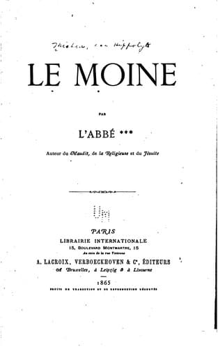 Tapa de Le moine