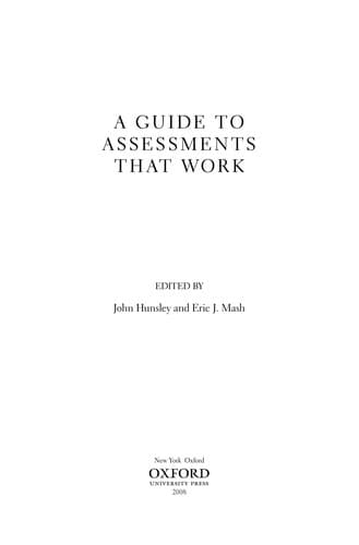 Tapa de A guide to assessments that work