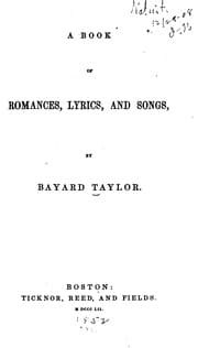 Tapa de A Book of Romances, Lyrics, and Songs
