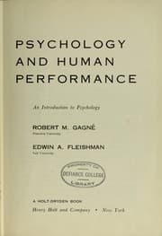Tapa de Psychology and human performance