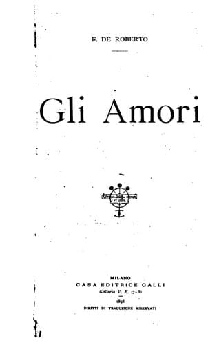 Tapa de Gli amori