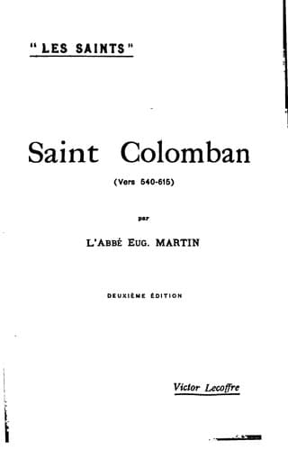 Tapa de Saint Columban (vers 540-615)