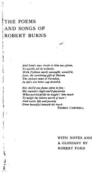 Tapa de The Poems and Songs of Robert Burns: With Notes and Glossary