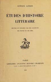 Tapa de Études d'histoire littéraire