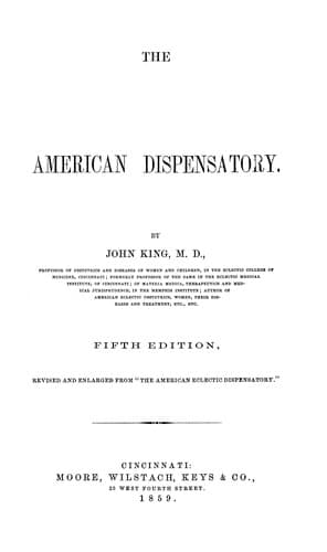 Tapa de The American dispensatory